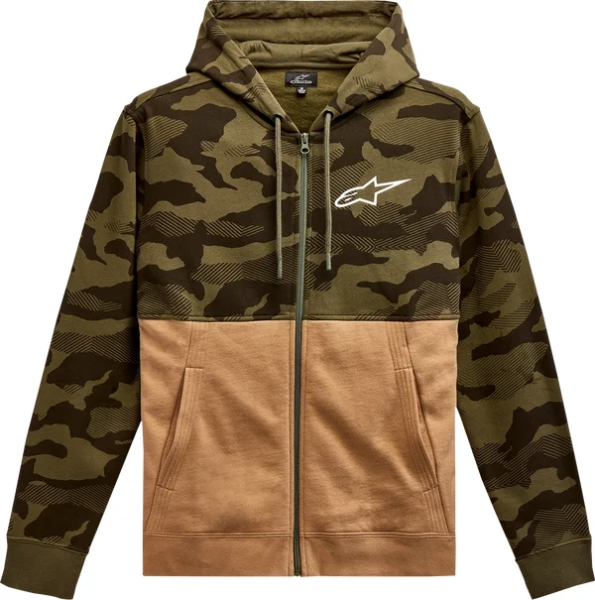Camo Block Hoodie Green, Brown S, 1, nordicamoto.ro