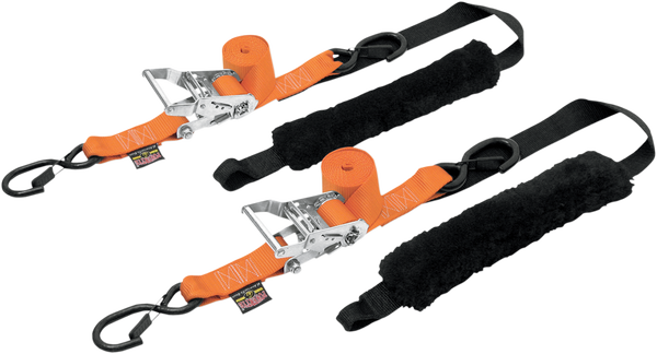 1-1/2(r) Fat Strap Deluxe Tie-downs Orange, 1, nordicamoto.ro