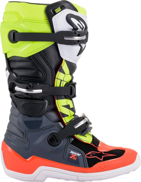 Cizme copii Alpinestars Tech 7S Black/Orange/Yellow-4