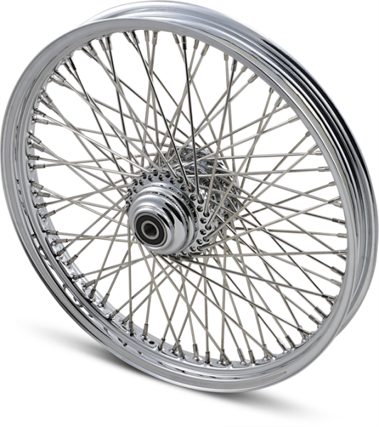 Front Wheel 21x3.5 Dual-disc 60-spoke Chrome Silver, 1, nordicamoto.ro
