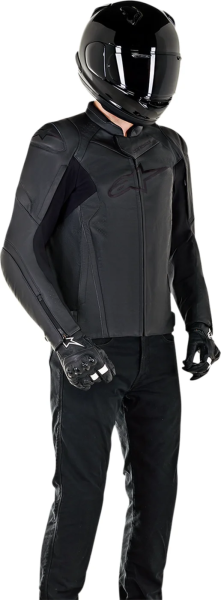 Geaca Piele Alpinestars Faster v2 Black White 50, 2, nordicamoto.ro
