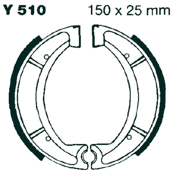 (r)g(r) Grooved Brake Shoe, 1, nordicamoto.ro