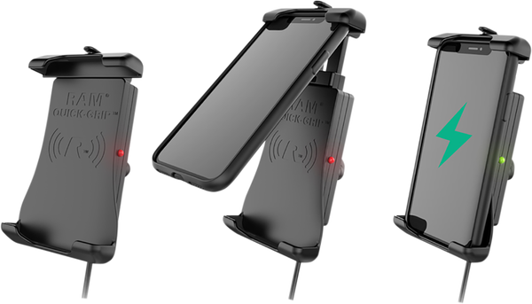 Quick-grip Waterproof Wireless Charging Mount Black -0