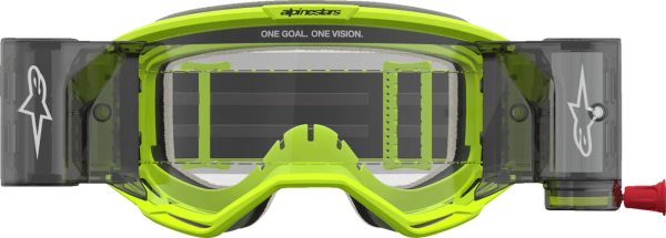 Ochelari Alpinestars Vision 5 Rora Roll-Off Galben Fluo/Negru/Lentila Clara, 4, nordicamoto.ro