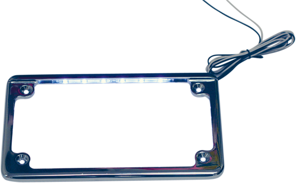 Led License Plate Frame White, 1, nordicamoto.ro