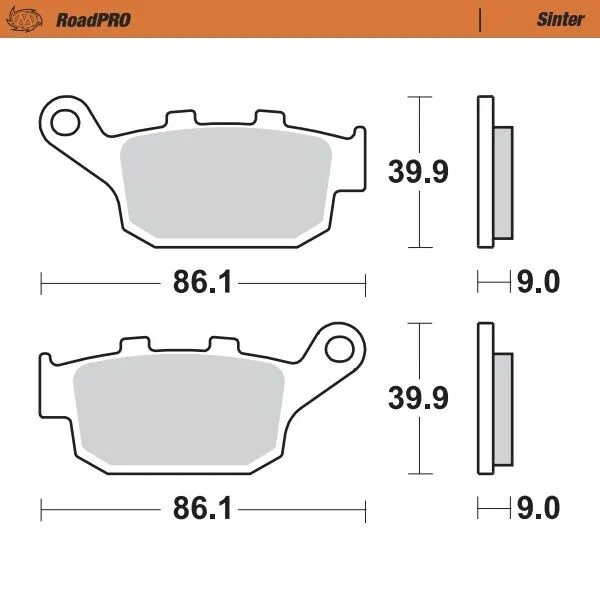 Roadpro Sinder Brake Pad Rear-0