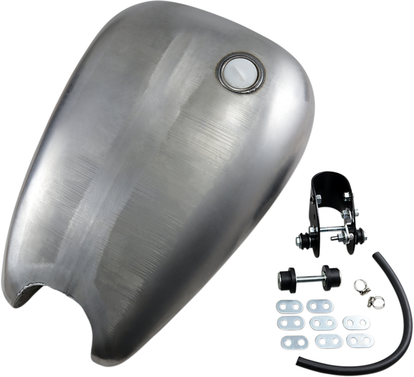 Extended Smooth-top Quickbob Rubber-mount Gas Tank Raw, 2, nordicamoto.ro
