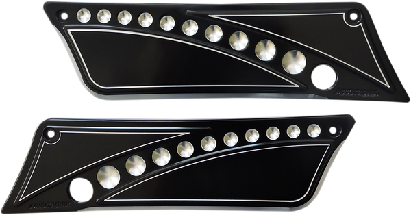 Drilled Saddlebag Latch Covers Black, 1, nordicamoto.ro