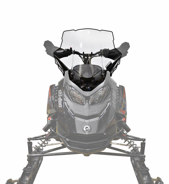 Powermadd Windshield Ski-Doo Gen5 Mid 19", Clear w/Black Fade-1