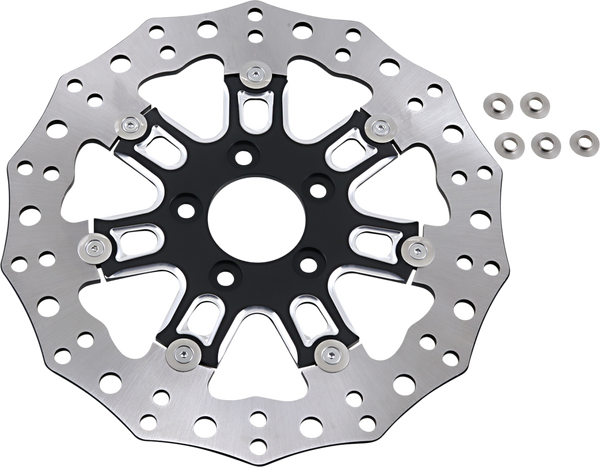 Two-piece Floating Brake Rotor Black, 2, nordicamoto.ro