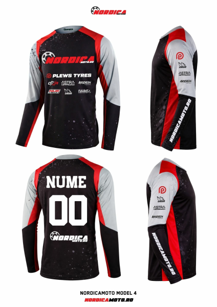 Tricou Nordica – Model 4 Gri, 6, nordicamoto.ro