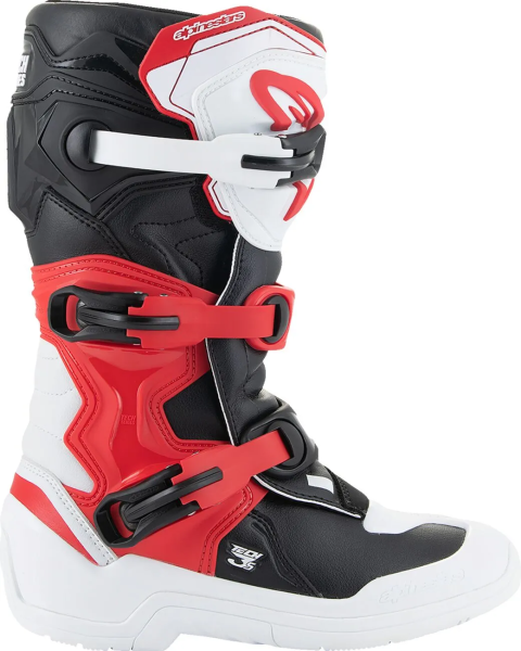 Cizme Copii Alpinestars Tech 3s White/Black/Red-2