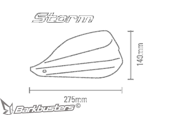 Handguard Storm For 22mm Handlebar Black, 3, nordicamoto.ro