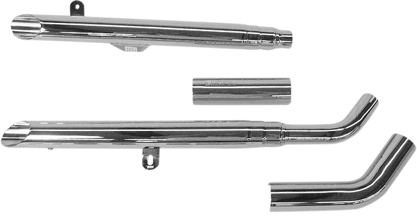 Drag Pipe Slip-on Mufflers Chrome, 1, nordicamoto.ro