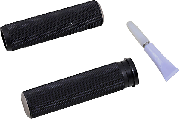 Fusion Knurled Grips Silver, 2, nordicamoto.ro