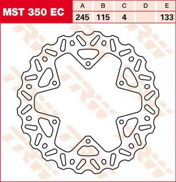 Disc de frână din oțel Ec Cross Design, 2, nordicamoto.ro