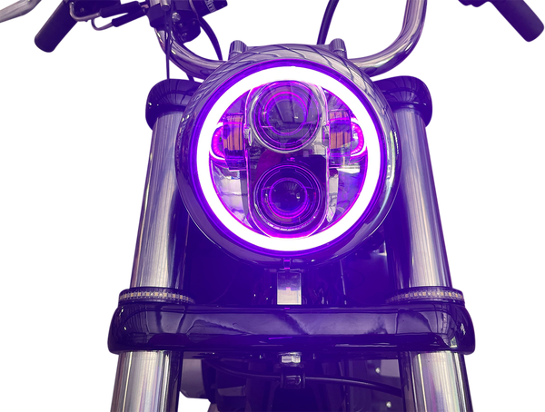 Proglow Led Headlamp With Color Changing Halo Chrome, 3, nordicamoto.ro