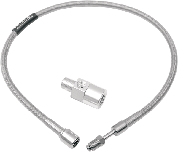 Oil Pressure Gauge Line Chrome, 1, nordicamoto.ro
