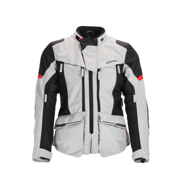 Geaca Dama Acerbis CE X-Rover Gri/Rosu XS, 20, nordicamoto.ro