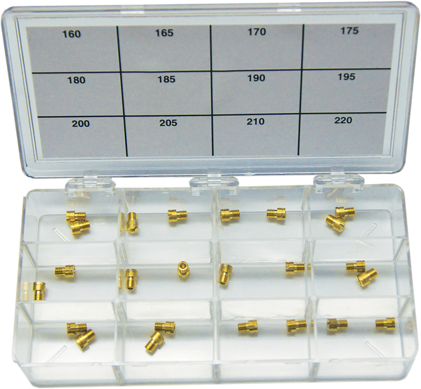 A-bax Engineering Main Jet Assortment For Keihin Cv Carburetor Brass, 1, nordicamoto.ro