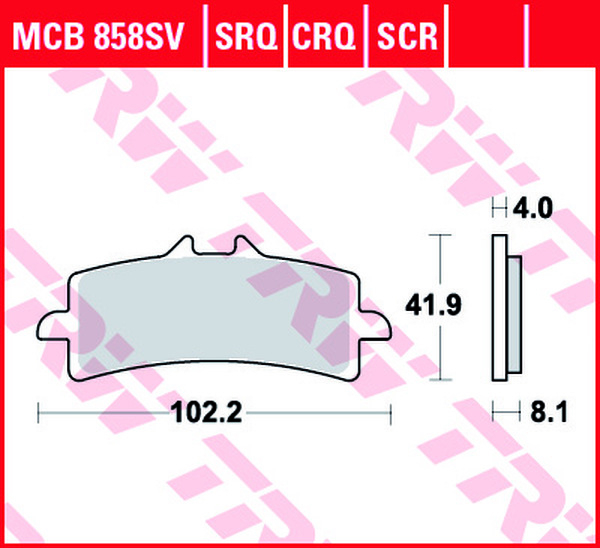Srt Series Sindered Front Brake Pads, 1, nordicamoto.ro
