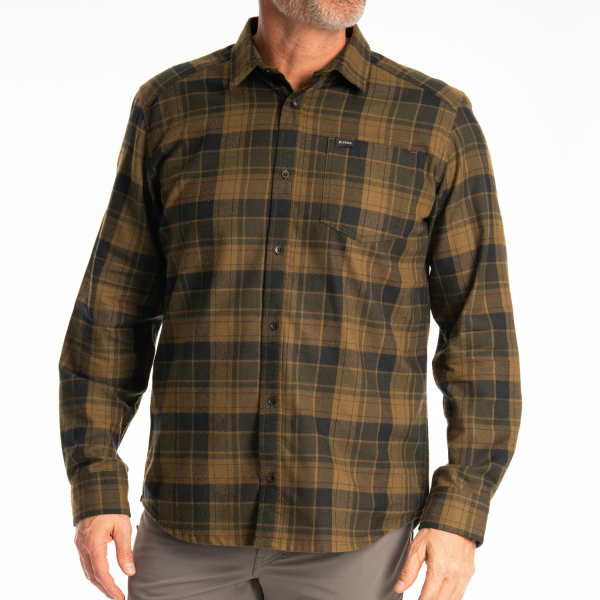Camasa Klim Cottonwood Midweight Flannel Fiery Red - Black-10
