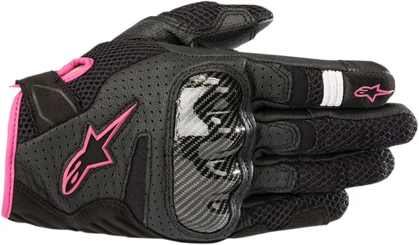 Manusi Textile Dama Alpinestars  Stella SMX-1 Air V2 Black/Fuchsia-2