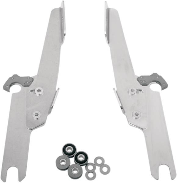 Fats/slim Windshield  Trigger-lock Complete Mount Kit Polished, 1, nordicamoto.ro