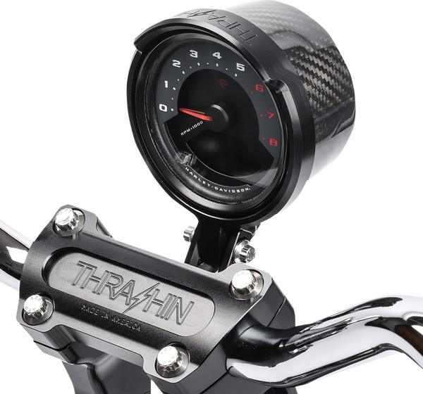Softail Gauge Relocation Kit Black, Anodized, 1, nordicamoto.ro