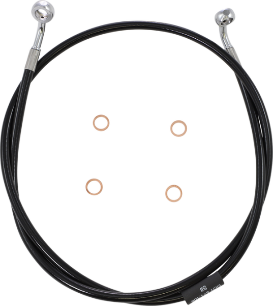 Black Braided Brake Line Kit Black 30, 1, nordicamoto.ro