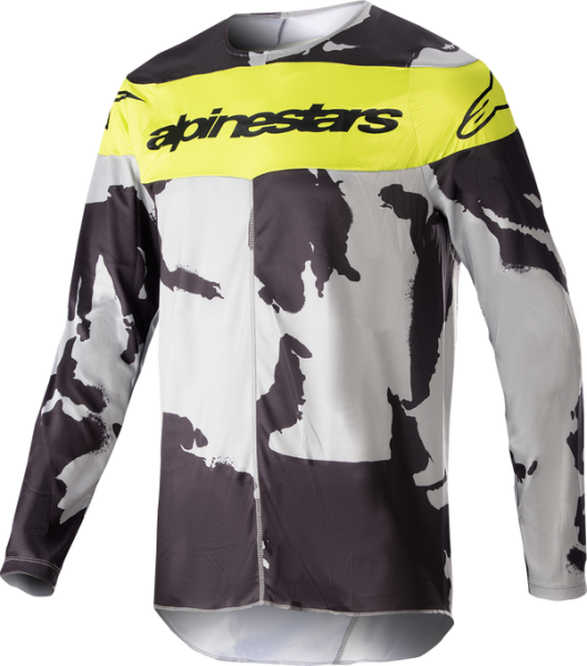 Tricou Copii Alpinestars Racer Tactical Camo Grey/Yellow-2