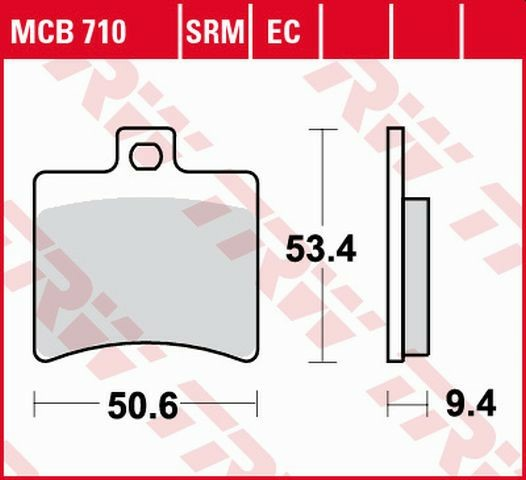 Placute frana spate TRW Organice APRILIA SR50 '01-'11/ ATLANTIC 125 '03-/SCARABEO 125 '99-'10