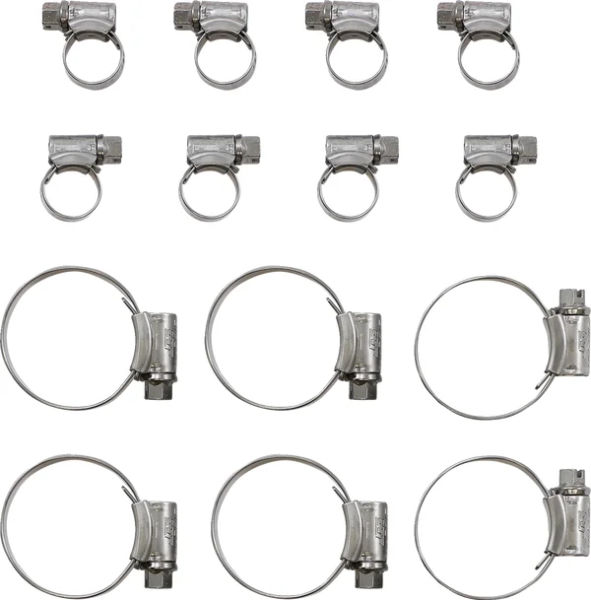 Set de cleme pentru radiator, argintiu, 1, nordicamoto.ro