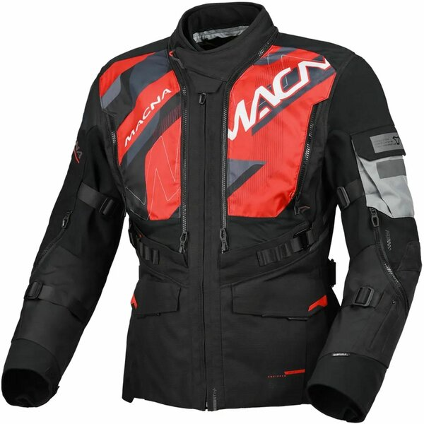 Geaca textil impermeabila touring/adventure MACNA FLEXODUS S Gri/Negru, 13, nordicamoto.ro
