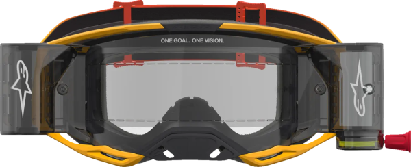 Ochelari Alpinestars Vision 8 Amber Roll-Off Galben/Rosu/Negru/Lentila Clara, 4, nordicamoto.ro