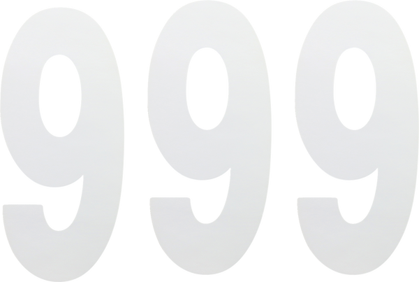 Standard Numbers White, 3, nordicamoto.ro
