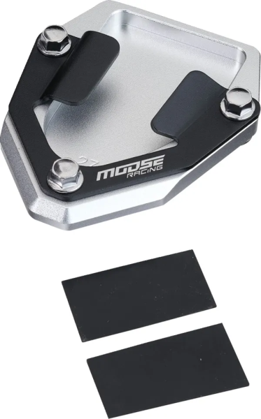 MOOSE RACING Kickstand Pad Extension Black, Chrome -0