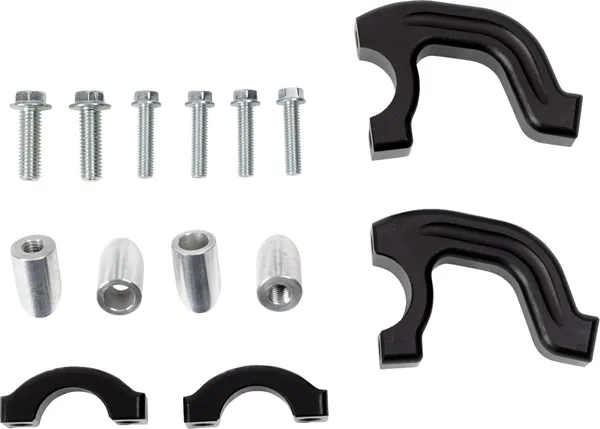 Evo 2 Black Debris Deflectors With Tapered Clamp Set Black -0