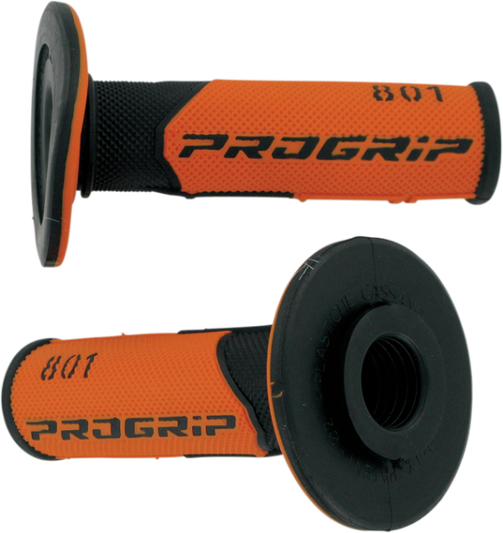 801 Hybrid Duo-density Cross Grips Black, Orange, 1, nordicamoto.ro