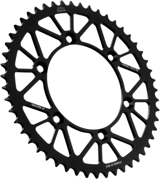 JT SPROCKETS Racelite Aluminum Rear Sprocket Black 
