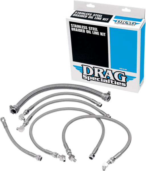 Stainless Steel Braided Oil Line Kit Stainless Steel, 1, nordicamoto.ro