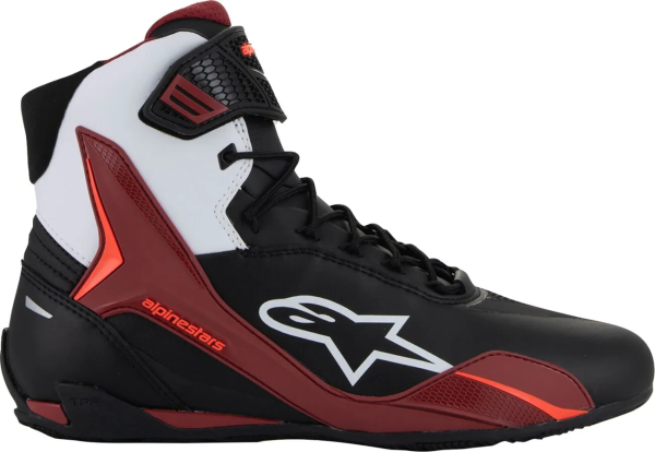 Ghete Alpinestars Faster-4 Black/White/Dark Red-4
