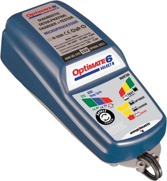 Optimate 6 Select Battery Charger/power Supply Silver, 2, nordicamoto.ro