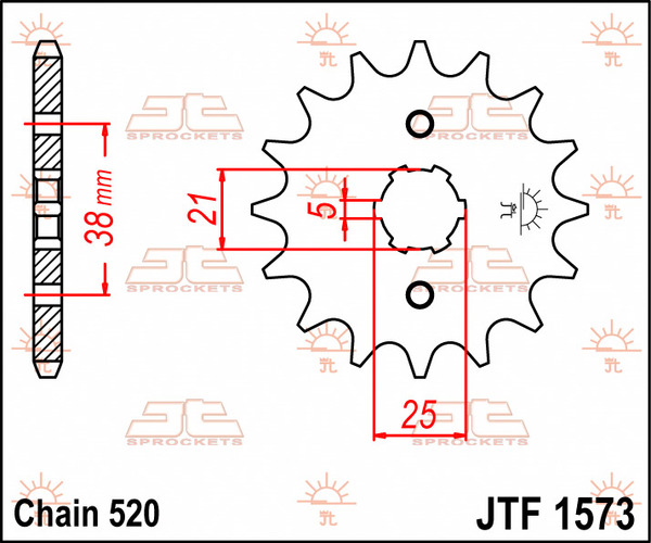 JT SPROCKETS Front Sprocket Natural -0