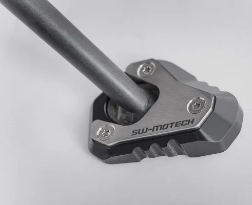 Extensie pentru piciorul suportului lateral, negru, argintiu, 3, nordicamoto.ro