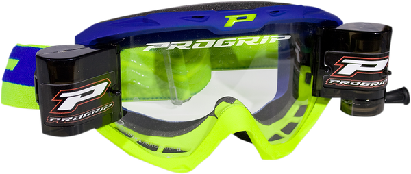 3450 Riot Roll Off Mounted Mx Goggles Blue, Hi-vis, Yellow, 1, nordicamoto.ro