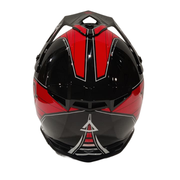 AMOQ Meteor V2 Helmet Axis Black/Red glossy XS-1