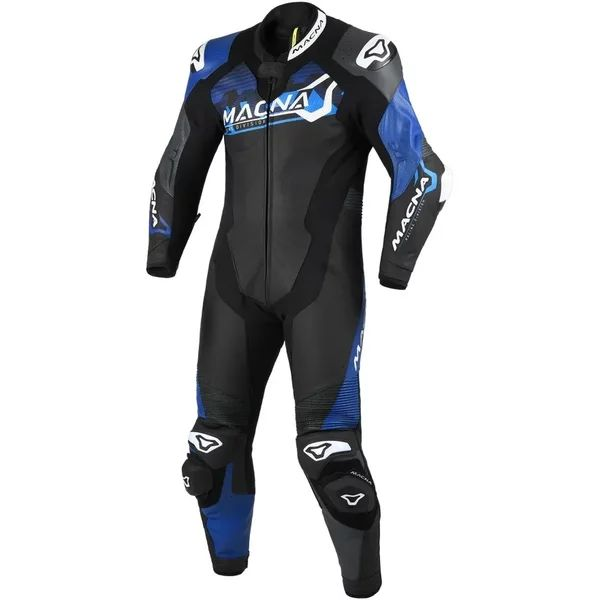 Combinezon de piele 1 piesa MACNA BLITZ Negru 48, 7, nordicamoto.ro