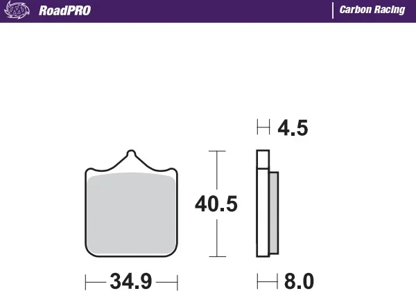 Plăcuțe de frână Roadpro Carbon Racing, 3, nordicamoto.ro