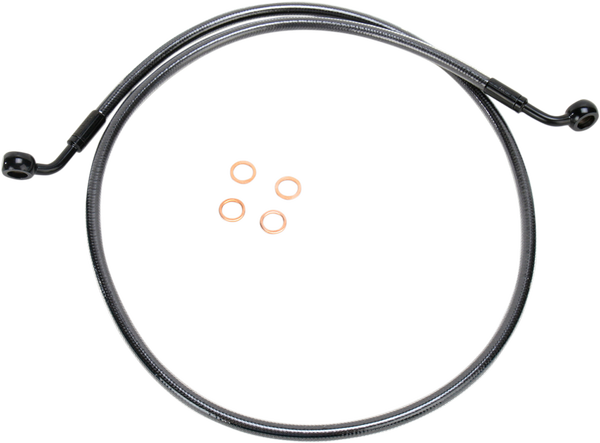E-z Align Dot Braided Single Disc Front Brake Line Black, Black Pearl, 1, nordicamoto.ro